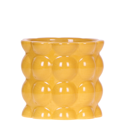 Kolibri Home | Cotton Shine Übertopf - Yellow - Ø9cm