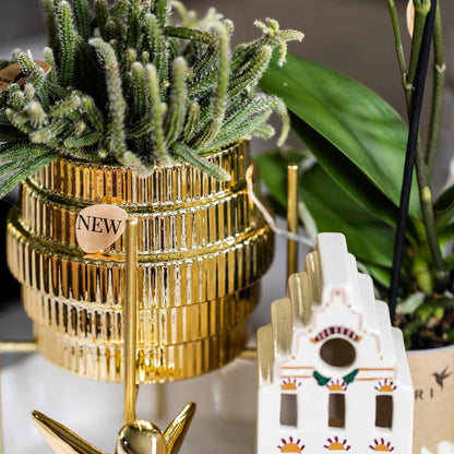 Kolibri Home | Allure Empire Shiny Übertopf - Gold - Ø9cm